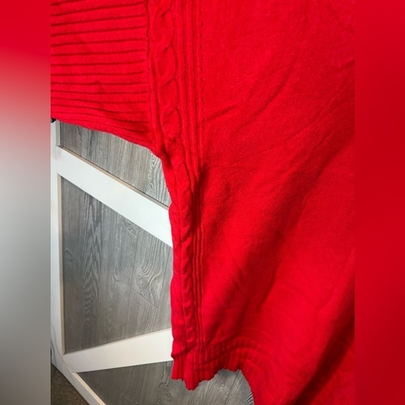 B12.08 NWT CYRUS Red Cable Knit Casual Turtleneck Sweater 3x - Picture 5 of 5